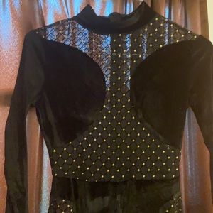 Black and Gold  Cat Suit